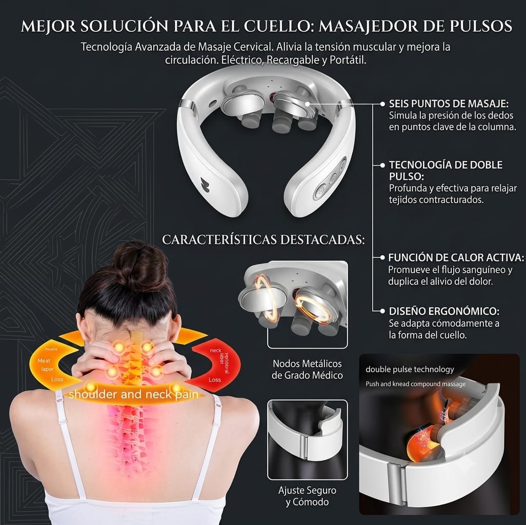 Masajeador de Cuello con Calor y Vibración