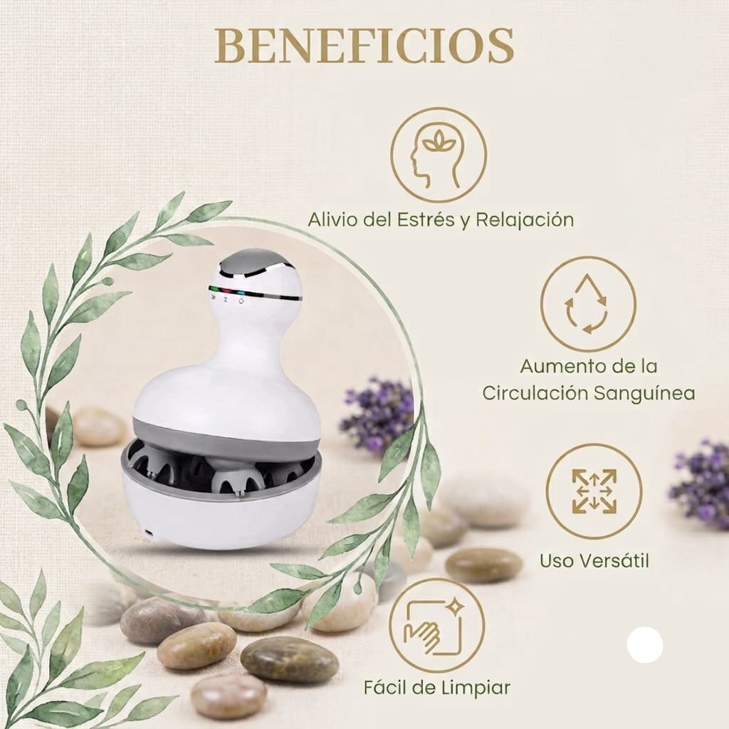 Masajeador inteligente para el cuero cabelludo