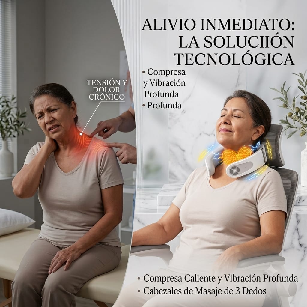 Masajeador de Cuello con Calor y Vibración
