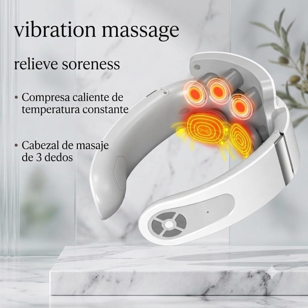 Masajeador de Cuello con Calor y Vibración